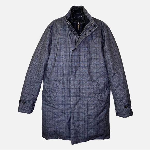 Zara Removable Collar Coat Plaid Size Large - Picture 2 of 14